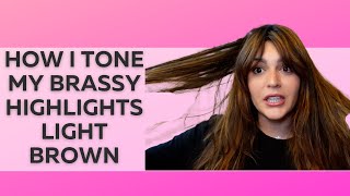 How To Tone Brassy Highlights Light Brown (DIY for Dark Brown hair)