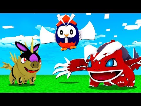 Capturamos Pokemon inicial SHINY com LENDÁRIO - MINECRAFT