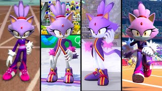 Evolution of Blaze in Mario &amp; Sonic (2007-2022)