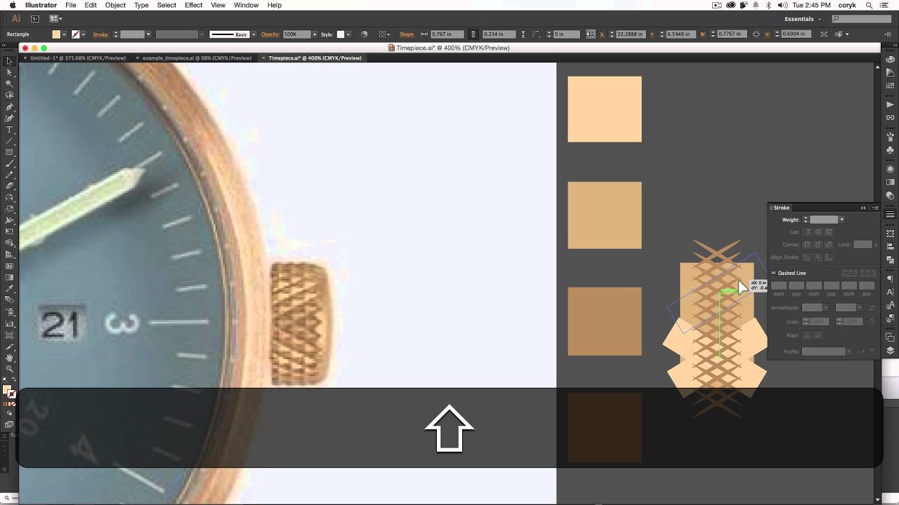illustrator tutorial: adding realism to vector clock