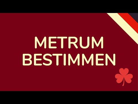 Metrum bestimmen - schnell & einfach erklärt (animiert) 🇩🇪
