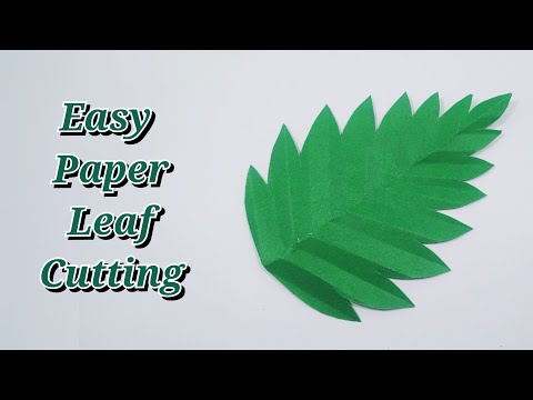 Easy Paper Leaf Cutting || Simple Paper Leaf || Paper Leaf Cutting Tutorial