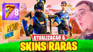 SKINS ULTRA RARAS + PEW PEW E PIZZA DE 8 PEDAÇOS NA ATUALIZAÇÃO DO FORTNITE !