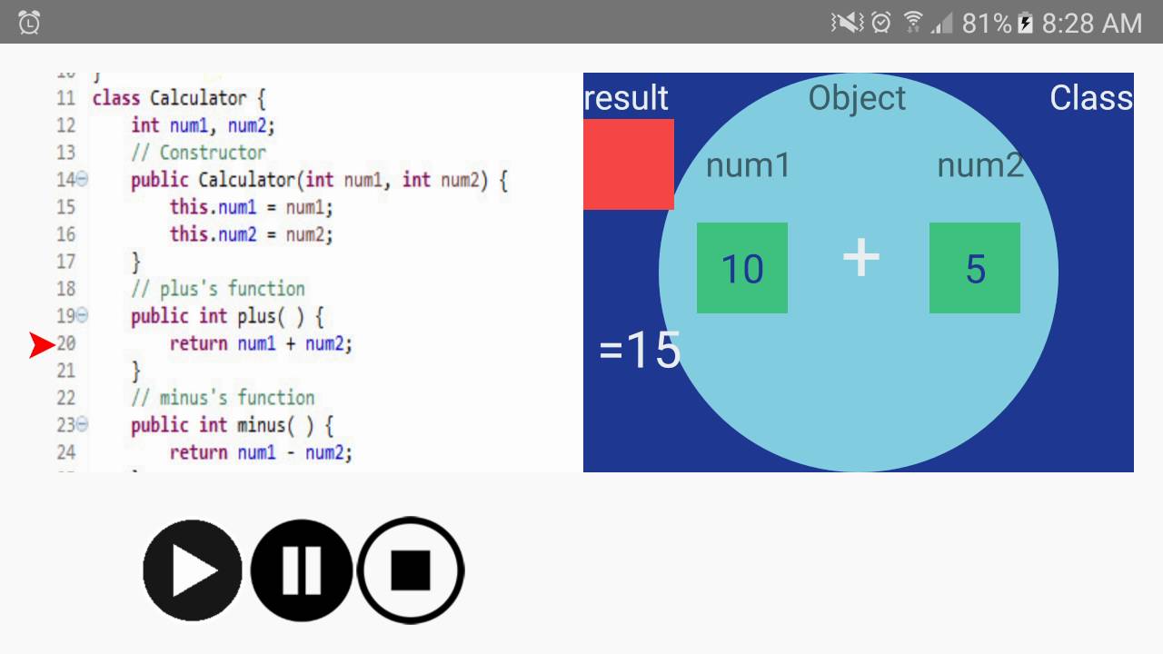 Learning Java OOP by Animation