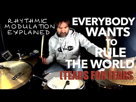 TEARS FOR FEARS-EVERYBODY WANTS TO RULE THE WORLD (DRUM CHALLENGE) RHYTHMIC MODULATION EXPLAINED