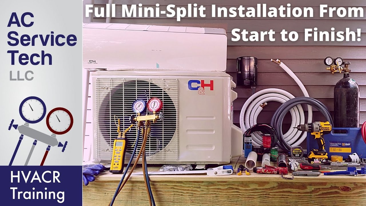 FULL INSTALLATION OF MINI SPLIT DUCTLESS UNIT, STEP BY STEP! FEATURED COOPER&HUNTER