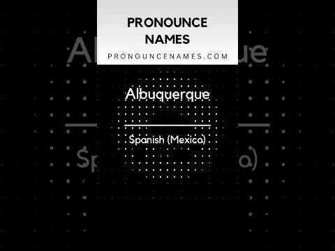 How to pronounce Albuquerque