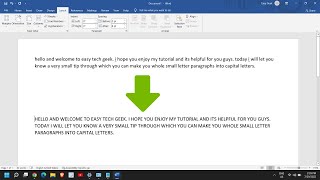 Shortcut Key to Make Capital & Small Letters In MS Word (2022)