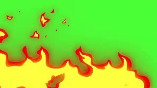 Animated Fire Green Screen with SFX