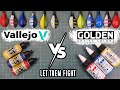 VALLEJO Model Air vs GOLDEN ACRYLICS High Flow Comparison