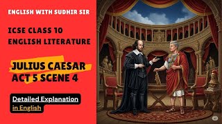 Julius Caesar Act 5 Scene 4 | Explained in English | ICSE Class 10 | English with Sudhir Sir | SWS
