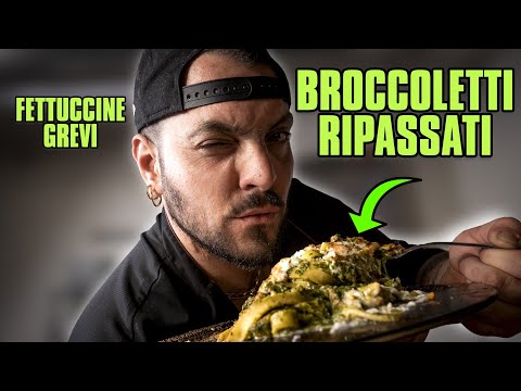 FETTUCCINE BROCCOLETTI ripassati firmate a PECORINO ricetta originale