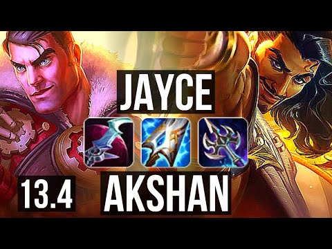 JAYCE vs AKSHAN (MID) | 13/1/16, 74% winrate, Legendary | KR Diamond | 13.4