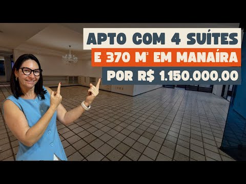 Apartment in João Pessoa, Manaíra neighborhood, 4 suites with 370 meters for R$ 1,150,000