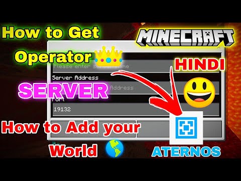 How to get operator and How to add your world in ATERNOS  Minecraft server Hindi 2021