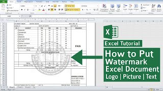How To Insert Background Watermark in Ms Excel | Text Watermark | Logo Watermark | Picture Watermark