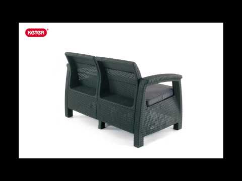 Миниатюра изображения товара Диван садовый Keter Corfu Love Seat / 227644 (капучино)