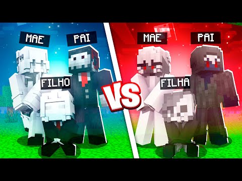 FAMILIA DE FANTASMA DO BEM Vs FAMILIA DE FANTASMA DO MAL no MINECRAFT ✭ Guihh ✭