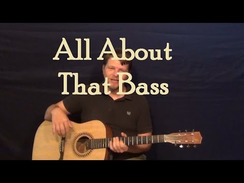 All About That Bass (Meghan Trainor) Easy Guitar Lesson How to Play Tutorial