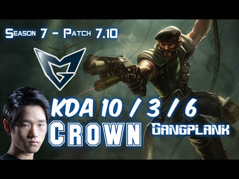 SSG Crown GANGPLANK vs SINGED Top - Patch 7.10 KR Ranked
