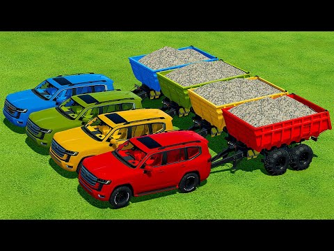 LOAD & TRANSPORT STONES WITH TOYOTA CARS - Farming Simulator 22