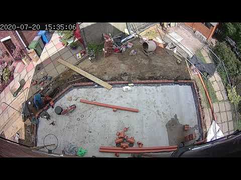 Time Lapse video, double storey side extension