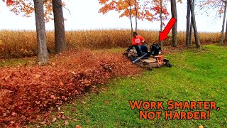 The Best Way To Clean Up Leaves! - Echo PB9010 - Grasshopper Mower