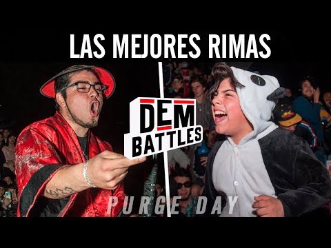 Las MEJORES RIMAS de la DEM BATTLES! 🇨🇱 – PURGE DAY 2018 ¡ESPECIAL de DISFRACES!