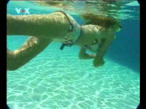 Two girls snorkeling