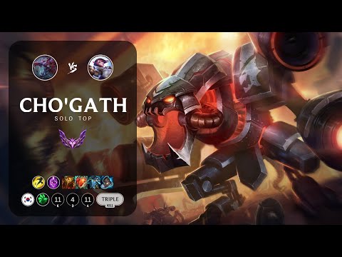 Cho'Gath Top vs Fiora - KR Master Patch 13.1