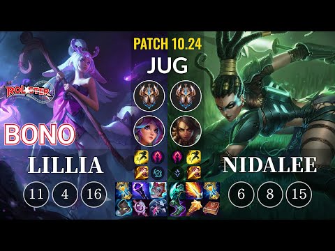 KT Bono Lillia vs Nidalee Jungle - KR Patch 10.24