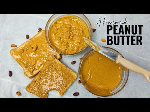 Homemade Peanut Butter Recipe ( Smooth & Chunky Versions! )π₯