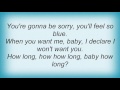 Ella Fitzgerald - How Long, How Long Blues Lyrics