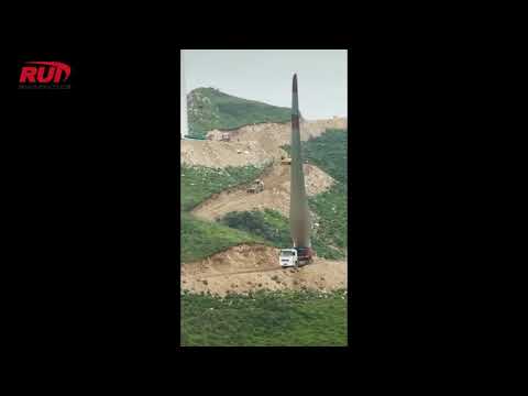How did wind turbine blades transported up to mountains?rotor blade adapter,blade lifter