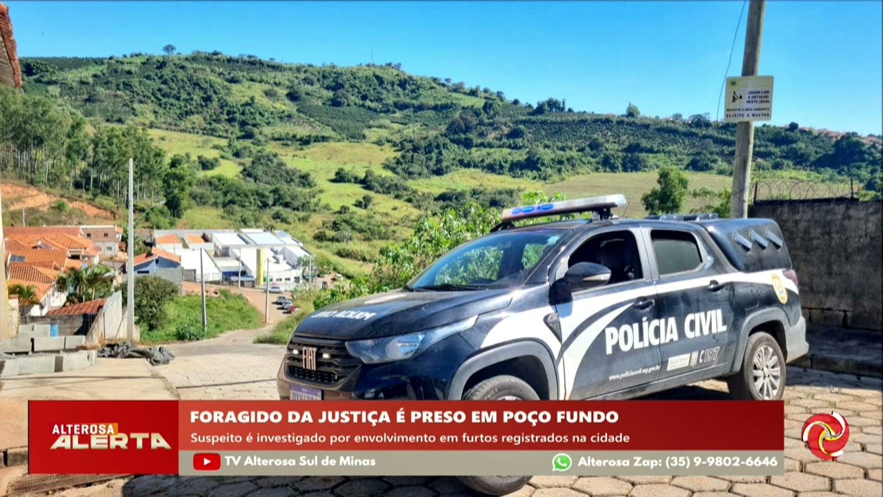 Foragido suspeito de furtos é preso em Poço Fundo
