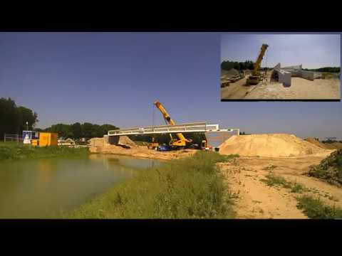 Inhijsen fietsbrug Wanssum timelapse