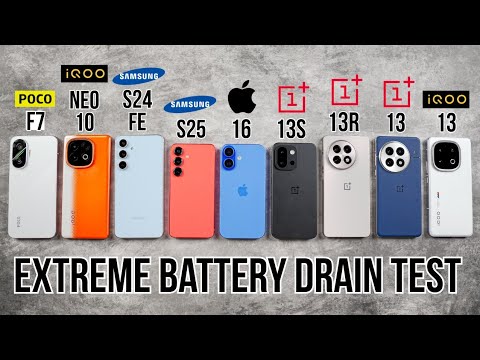 OnePlus 13s / 13R / 13 / iQOO 13 / iPhone 16 / S25 / S24 FE / Poco F7 / Neo 10 - Battery Drain Test