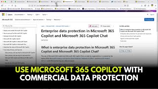 Use Microsoft 365 Copilot with commercial data protection