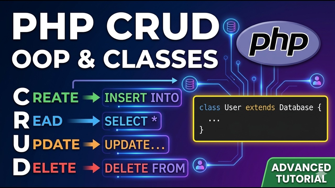 PHP CRUD with OOP & Classes | Database Inheritance (Extends) Tutorial