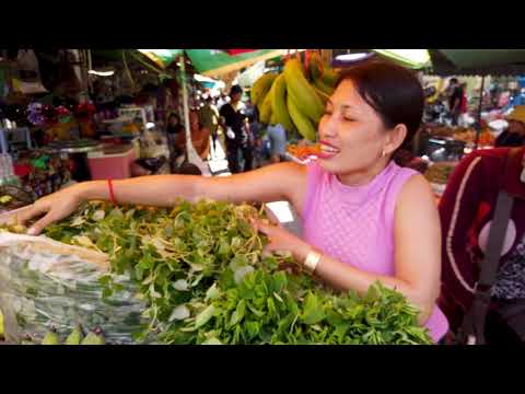 Asian Street Food In Phnom Penh Market - Natural Life In Our Cambodian Village Food