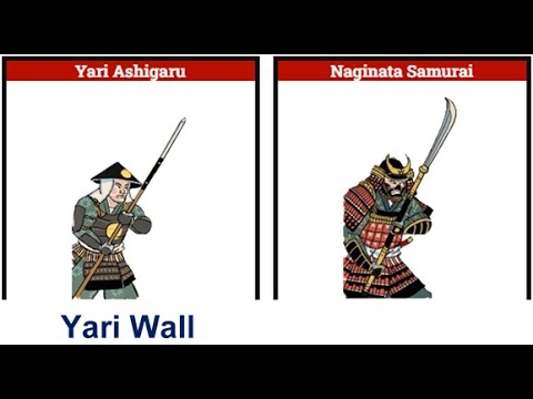 Total War: SHOGUN 2 1vs1: Yari Ashigaru (Yari Wall) vs Naginata Samurai