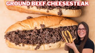 Make the Best Ground Beef Cheesesteak -  easy one pan recipe