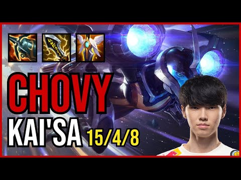 CHOVY - KAI'SA vs TRISTANA ADC - KR Challenger - Patch 11.5 QUADRAKILL