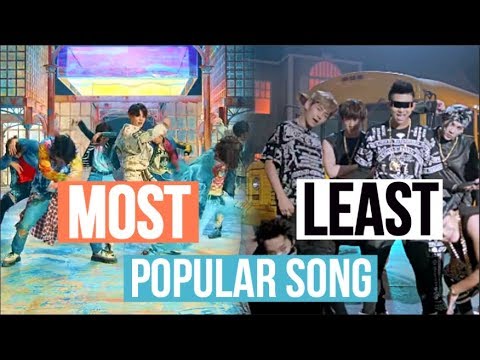 THE MOST VS LEAST POPULAR SONG BY KPOP GROUPS (BTS, EXO, BLACKPINK, TWICE, RED VELVET, AND MORE...)