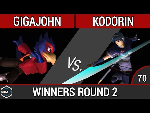 SDSU Biweekly 70 - B2S | Gigajohn (Falco) vs. Kodorin (Marth) - SSBM WR2 - Smash Melee