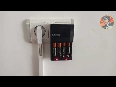 Duracell 5000394114500 baterijų įkroviklis AC video