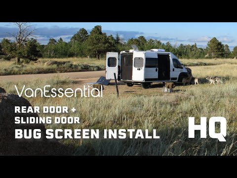 VanEssential Rear and Sliding Door Bug Screen Install for Ram ProMaster Vans