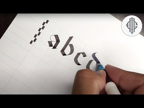 Rotunda Alphabet Calligraphy x Pilot Parallel Pen by Radiant Strokes
