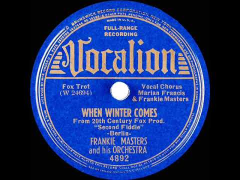1939 Frankie Masters - When Winter Comes (Berlin) (Marian Francis & Frankie Masters, vocal)