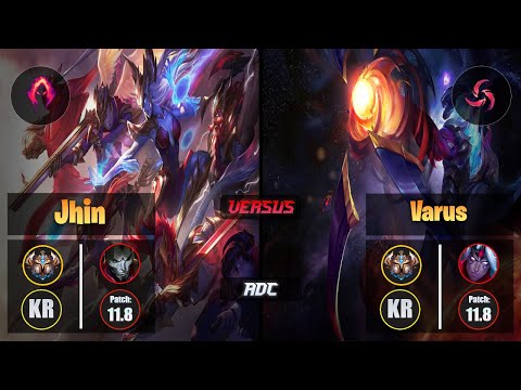 Challenger JHIN [Dark Harvest] (ADC) VS  VARUS - Challenger KR Patch 11.8